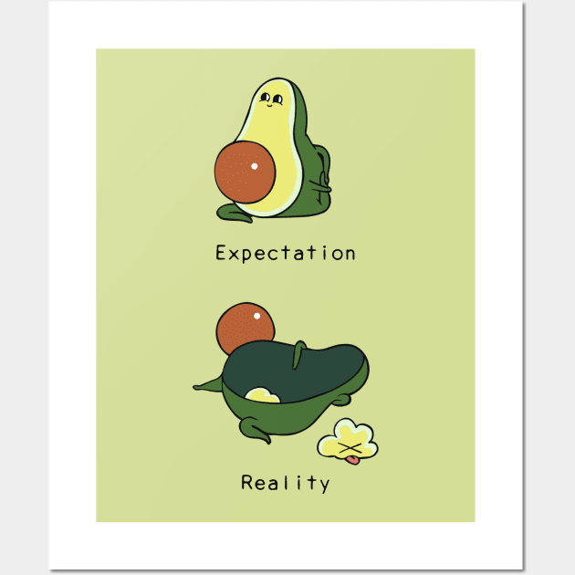 Avocado First Time Yoga Wall Art by huebucket